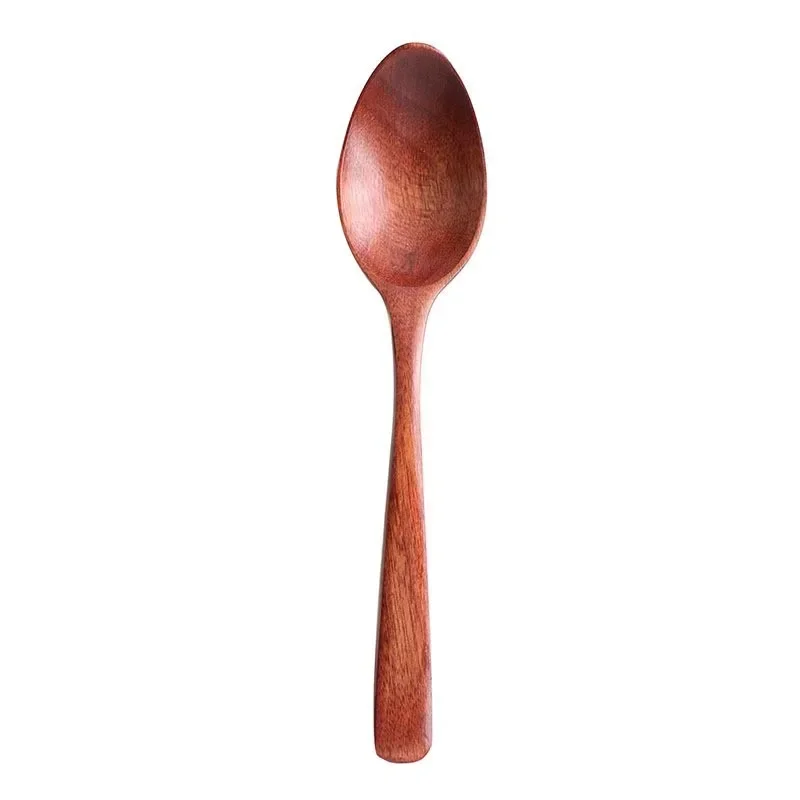 Adult retro wooden spoon to eat noodles soup spoon household wooden rice spoon handmade  Simple and practical