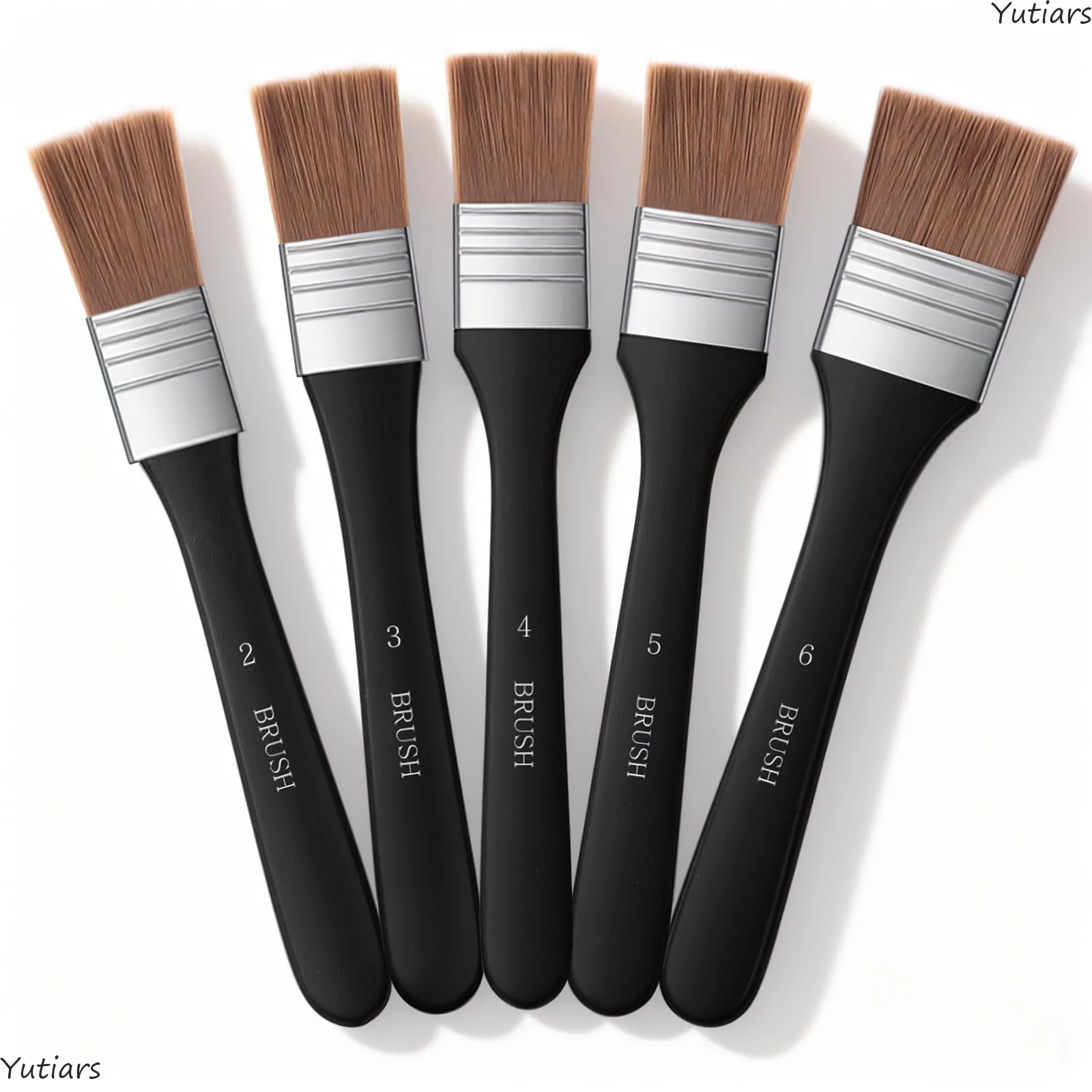 

1/5 шт. широкие плоские кисти, нейлоновые кисти для рисования акриловой живописи, акварели, гессо, лака и холст, художественные ремесленные проекты