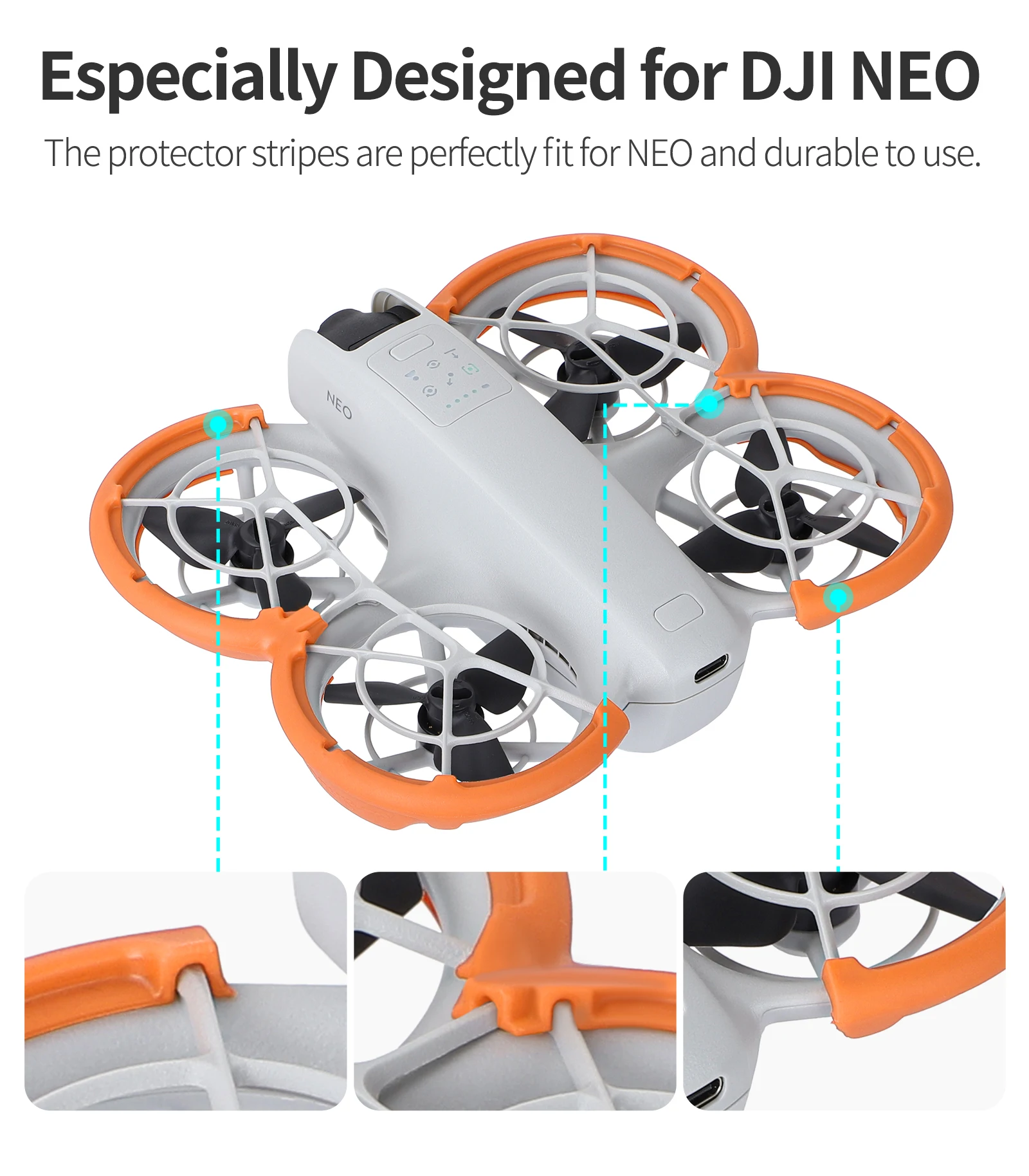Sunnylife ل DJI NEO المضادة للتصادم حامي الوفير بار المروحة الحرس مكافحة الإفلات حماية حلقة ل DJI NEO الطائرة بدون طيار ملحق