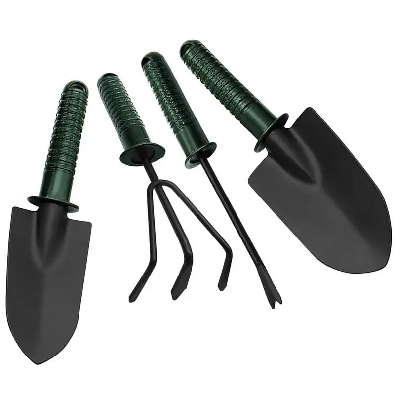 

Garden Shovel Rake 4PCS Stainless Steel Planting Set Wooden Handle For Flowers Potted Outdoor Household Planting Garden Tools