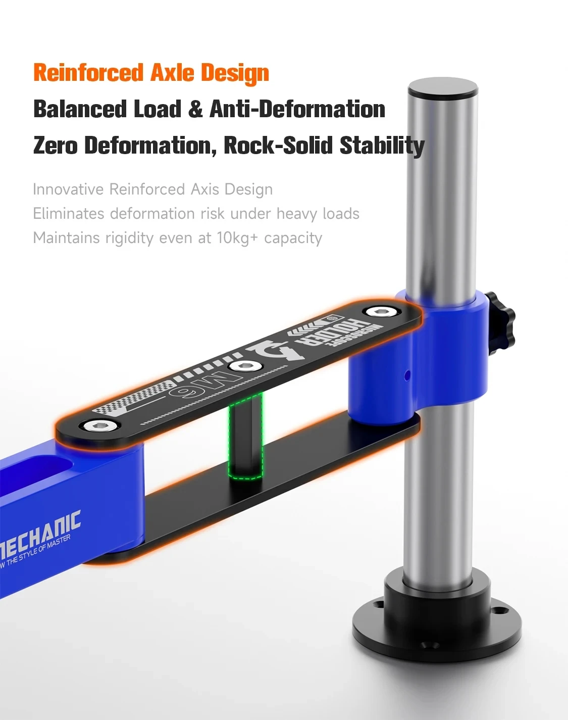 Mechanic M6 Adjustable Microscope Arm Stand Aluminum Alloy Universal Rotatable Bracket for Microscopes Load Bearing Over 10kg