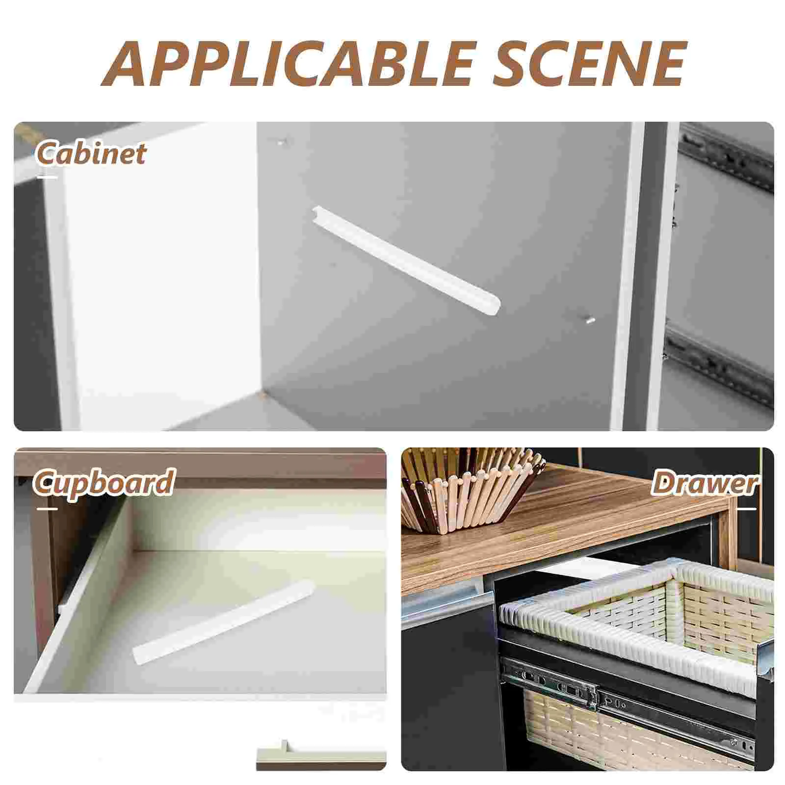 6 Sets Plastic Drawer Slides Small Drawers Server Household Bottom Mount Glides Kitchen Parts