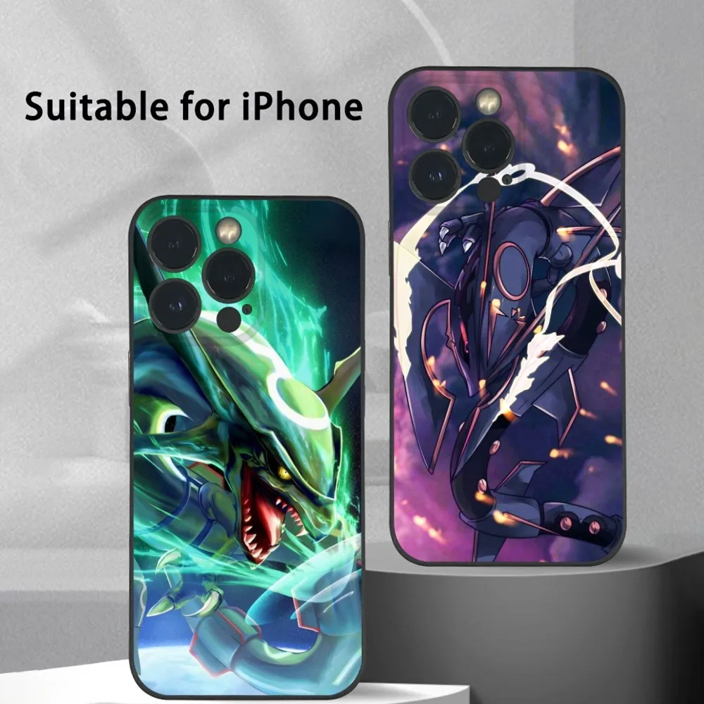 Rayquaza Anime Cool Phone Case For IPhone 16 15 14 13 12 11 Pro Max Plus Mini Frosted Soft Shell Funda