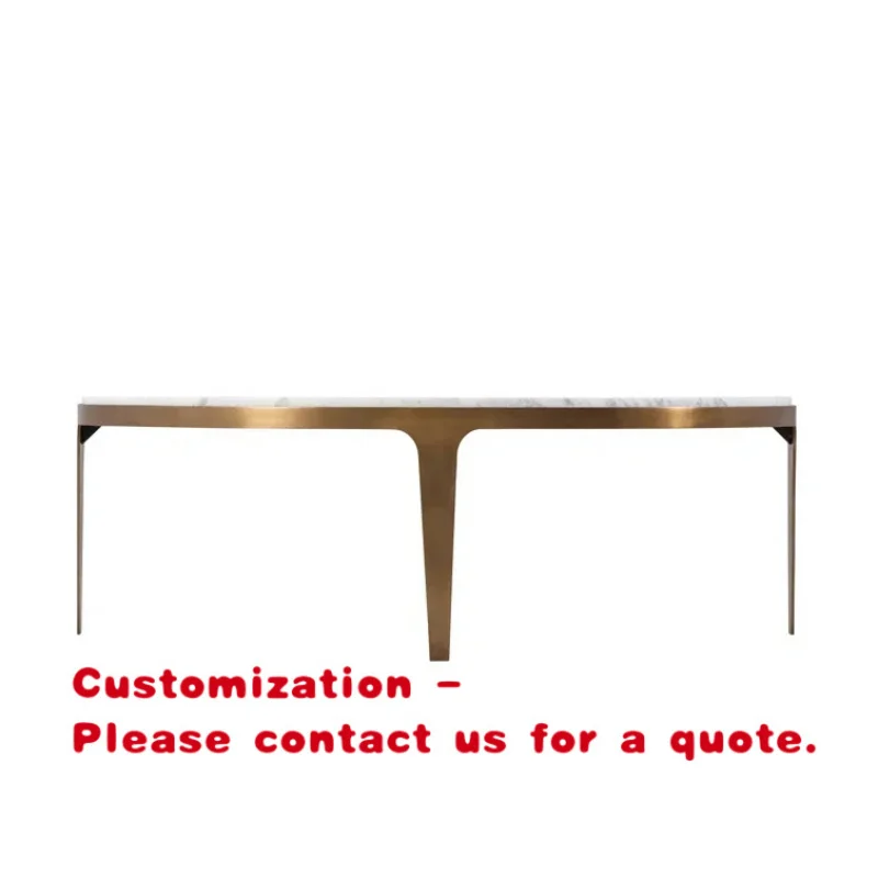 custom.Decorative Furniture Customized Luxury White Marble With Golden Stand Coffee Table Home Hotel Restaurant & Cafe Loung