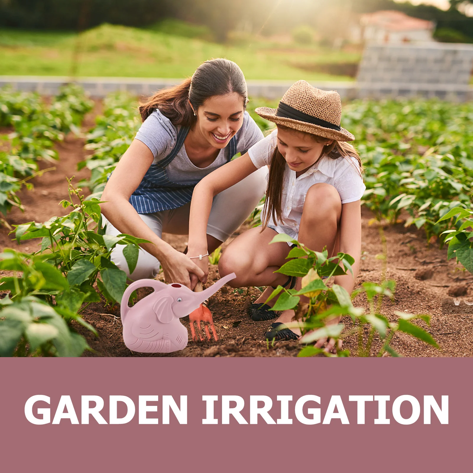 

2pcs Plastic Watering Can Creative Animal Shape Garden Tool For Flower Plants Household Succulent Irrigation Kettle Pink Color