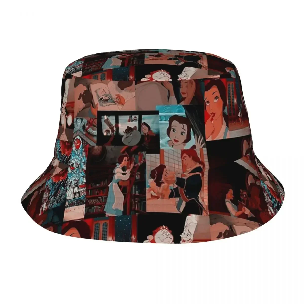 

Vocation Getaway Headwear Beauty And The Beast Collage Merch Bucket Hats Stylish Unisex Hot Sun Hat Ispoti Fishing Hat Outdoor