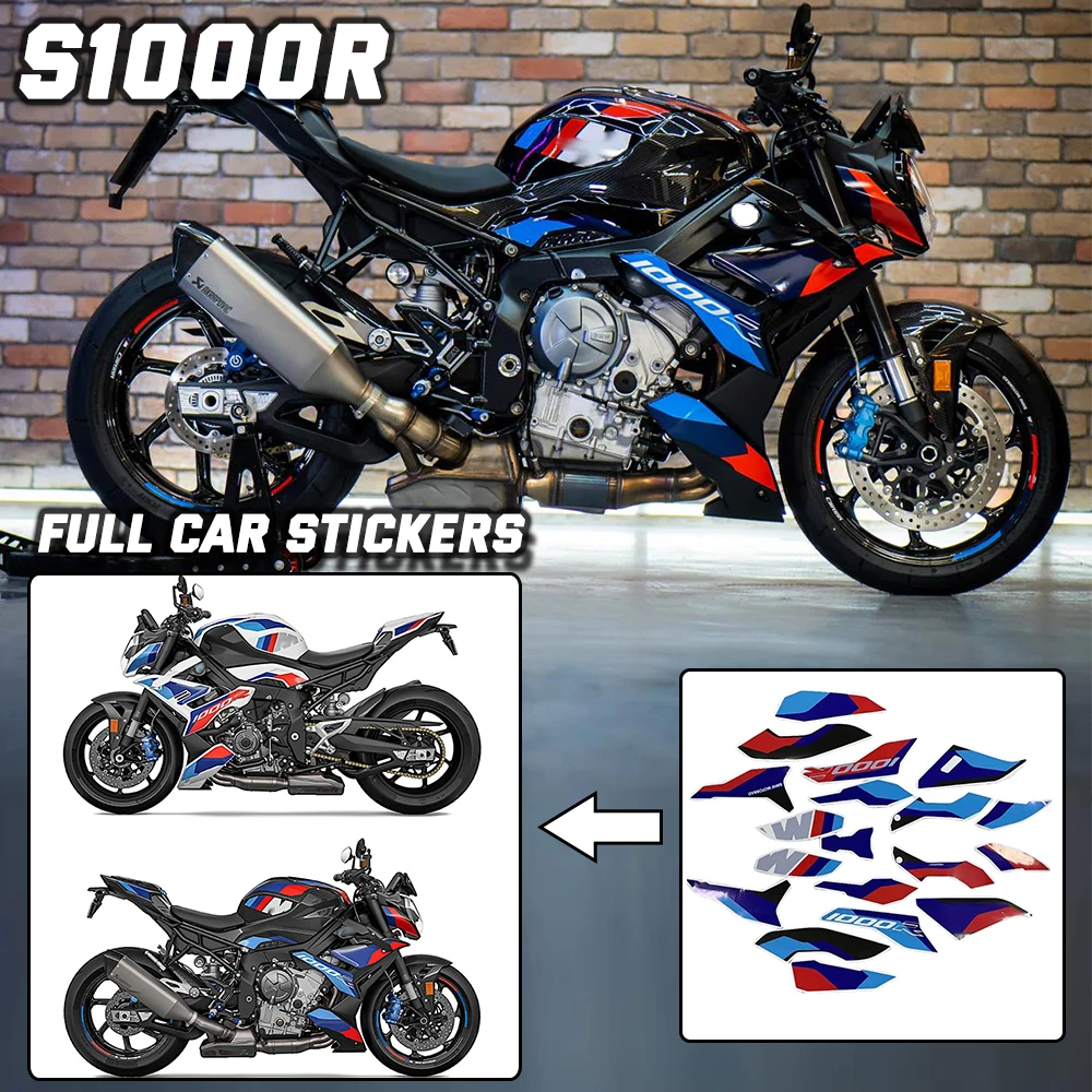 

2023 S1000R FOR BMW S1000R motorcycle Sticker Set S 1000 R 2021-2023 M1000R Retrofit Decal Sticker s1000r Full car sticker decal