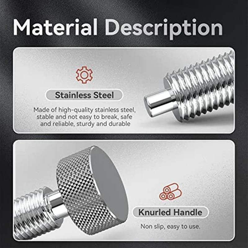 Quick Release Pins, Tools Handle for M6 Retractable Spring Locking Pins Plunger Latch for Rolling Toolbox 4pcs