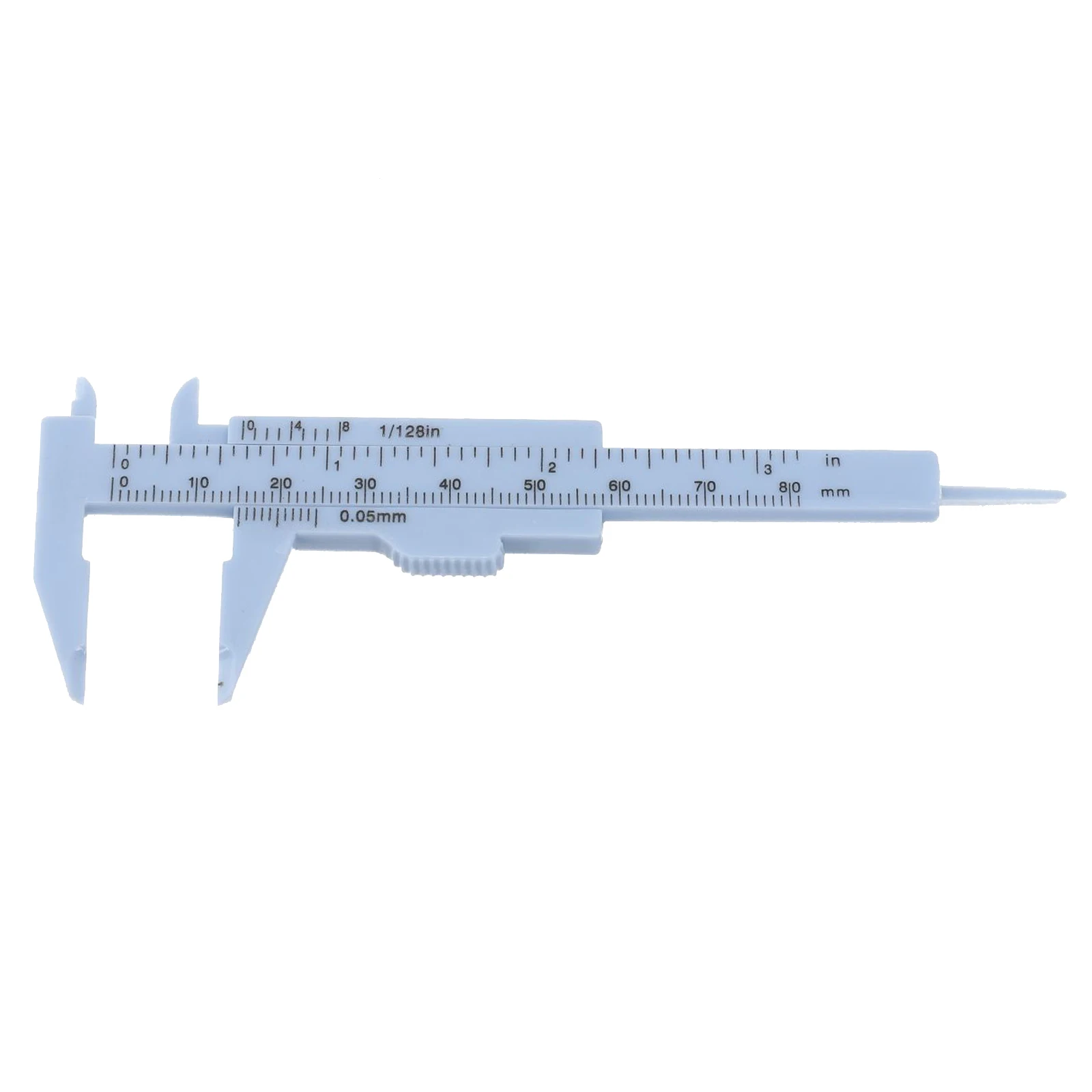 1pc Plastic Sliding Vernier Caliper 0-80mm Double Scale Gauge Student Ruler Measuring Tools Hand Tool White/Black/Red/Blue