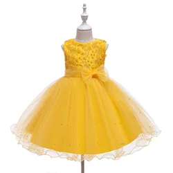 Girls Communion Kid's Festa Junina Princess Dresses Kids Elegant Parties Flower Wedding 2 4 7 9 10 Years Old Children's Clothes