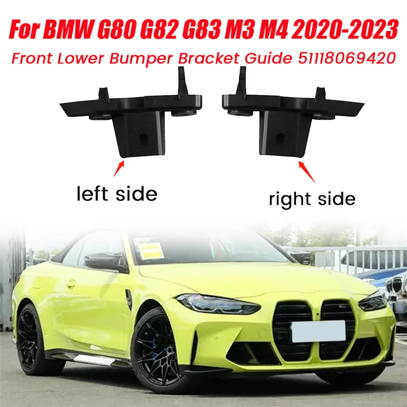 A11F-Left Lower Front Bumper Guide 51118069419 For BMW G80 G82 G83 M3 M4 2020-2023 Parts Car Bumper Inner Bracket Cover