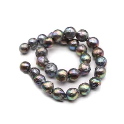 Perle grandi barocche 14-16mm perle di perle rotonde irregolari d'acqua dolce naturale creazione di gioielli accessori per bracciali con collana fai da te