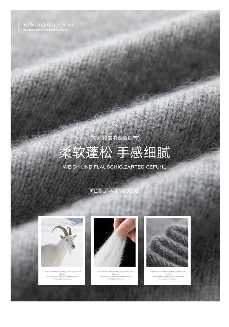 

CHICUU Women 100% Cashmere Sweater Mock Neck Basic Thickness Pullover Autumn Winter Comfy Warm Cashmere Knitwear Female Clothes