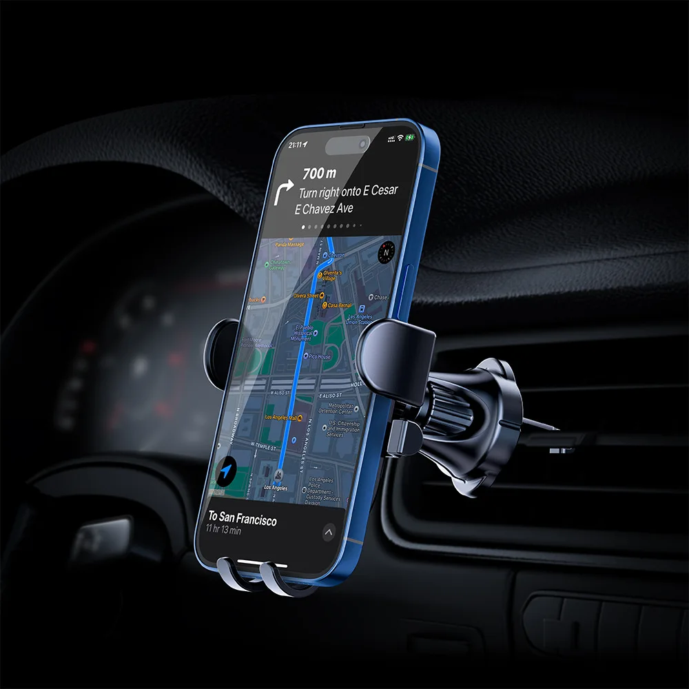 2024 Upgrade Auto Locking Universal Car Air Vent Phone Holder with Hook Clip For iPhone Samsung XiaoMi HUAWEI