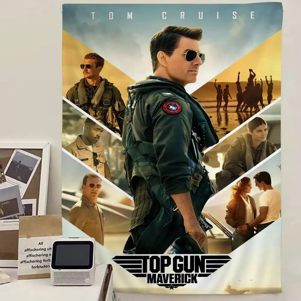 T-Top Gun Cartoon Tapestry Art Science Fiction Room Home Decor Wall Hanging Sheets