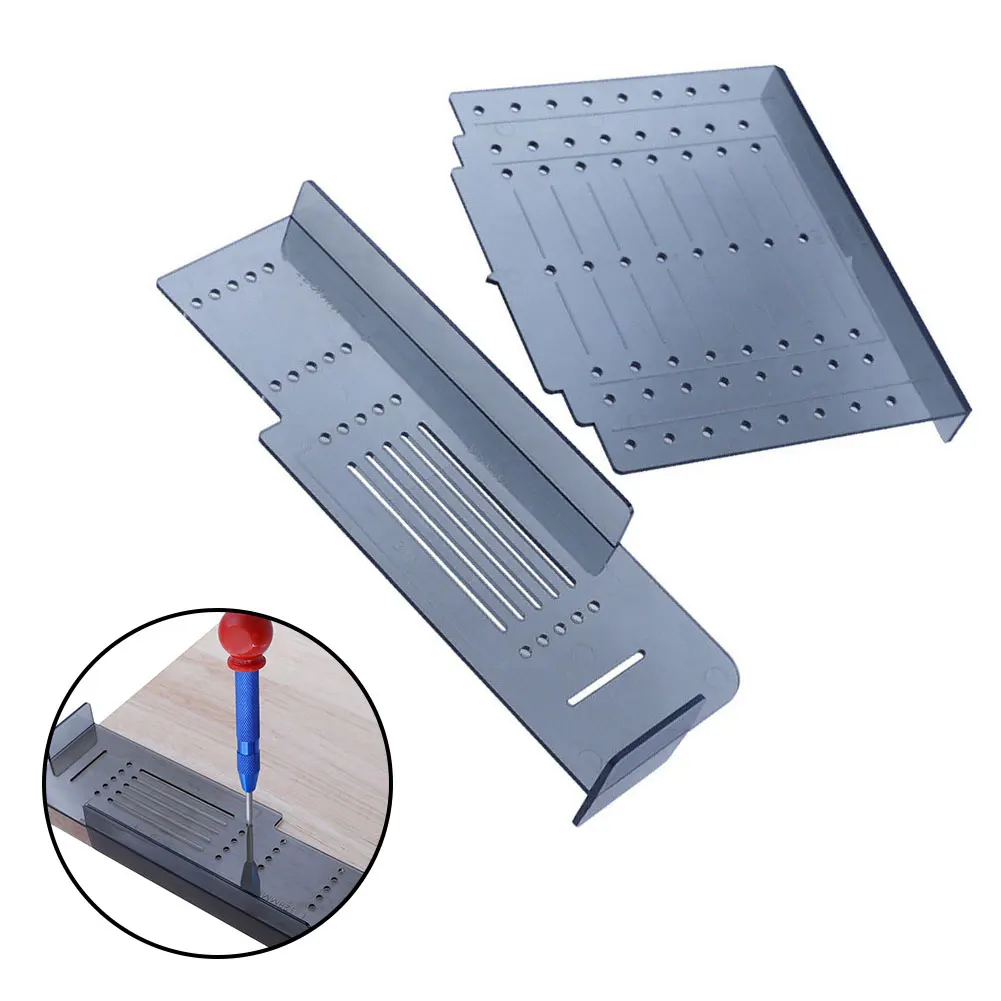 Cabinet Knob Drill Template Hardware Jig Tool For Handle Pull Mounting Guide Kit Woodworking Drilling Locator Installation Assis