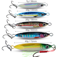5pcs Metal Jig Lure kit 7g 10g 20g 30g 40g Spinner Sinking Pencil Fishing Tackle Feather Treble Hooks Pesca Cast 2/3/5pcs Baits