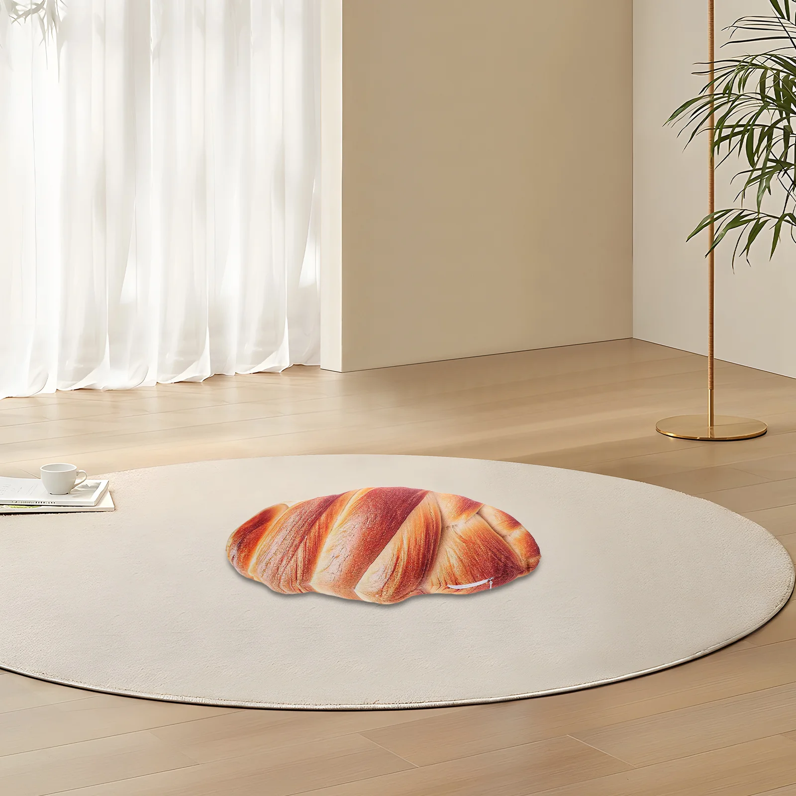 

3D Simulation Bread Shape Soft Food Pillow Creative Home Decoration Comfortable Couch Back Cushion Funny Food Throw Pillow