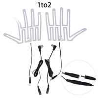 5V USB Heated Gloves Pad 5 Finger Type Electric Gloves Heating Film Pads Rechargeable Hand Heater