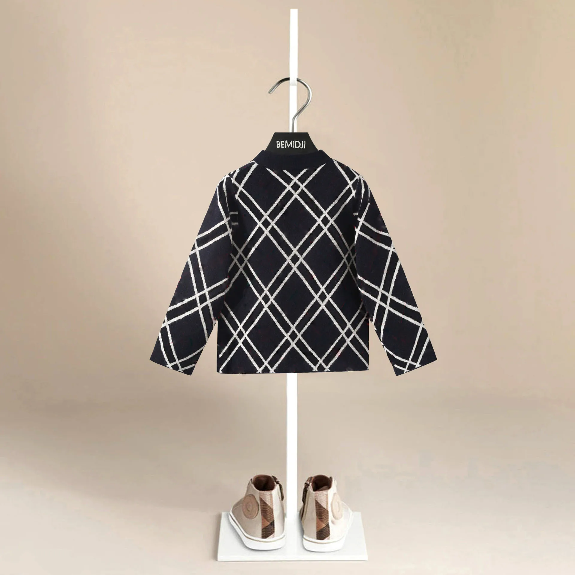England Style Kids Knitted Sweater Twisted Button Cardigans Full Sleeve O Neck Boys Girls Cotton Jumper Children's Jacket Coat