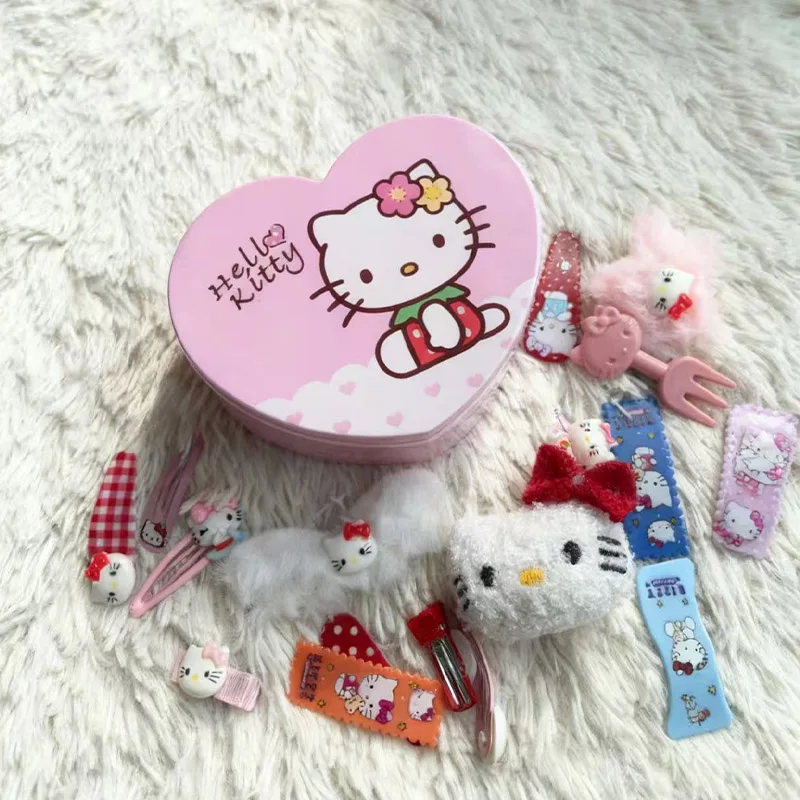 سانريو لطيف مرحبا كيتي صندوق تخزين سطح المكتب الوجه مرآة + صندوق درج فتاة القلب المنظم هدية صندوق مستحضرات التجميل والمجوهرات القرطاسية