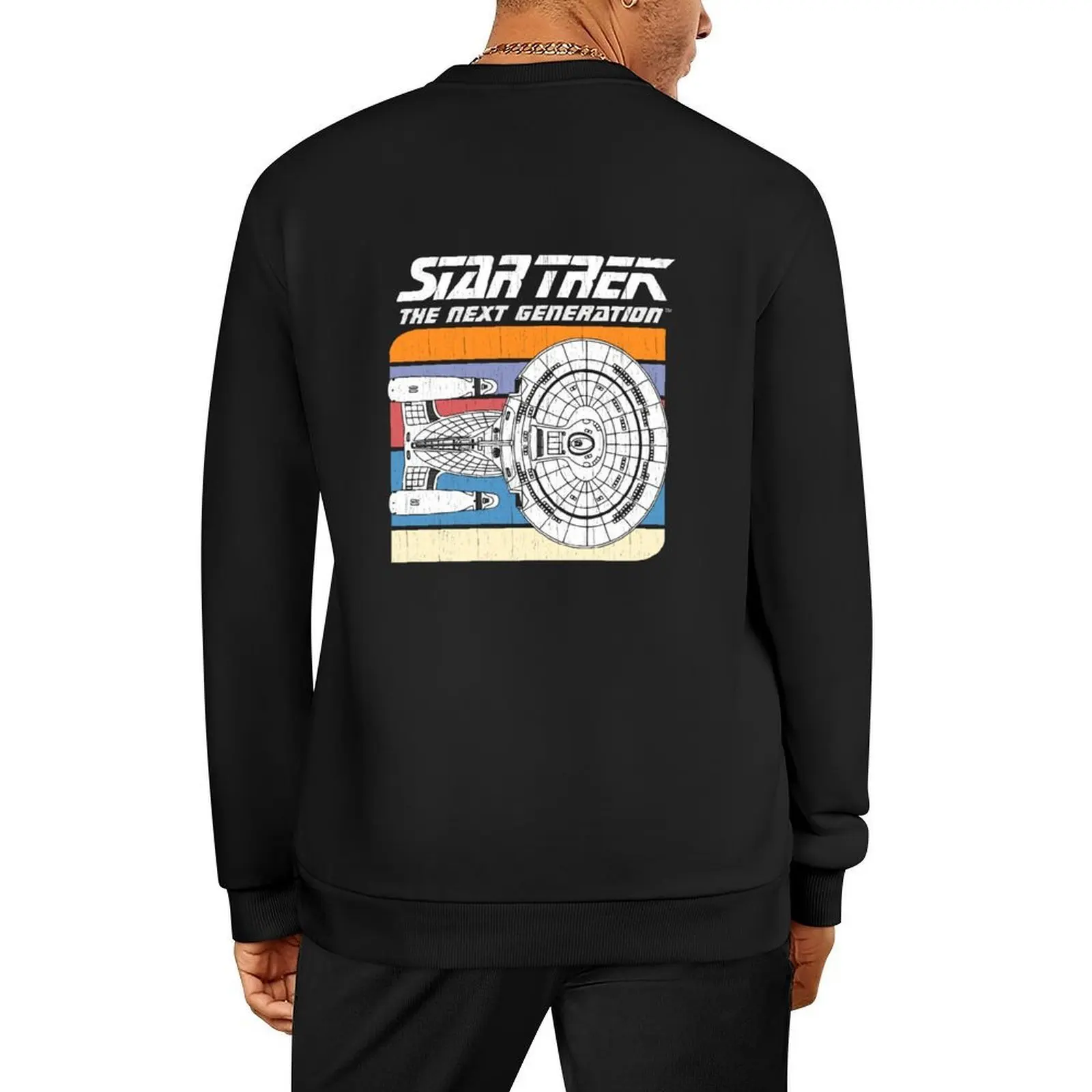 

Star Trek: The Next Generation Retro Enterprise Computer Panel Pullover men's clothing anime clothing oversize sweatshirts