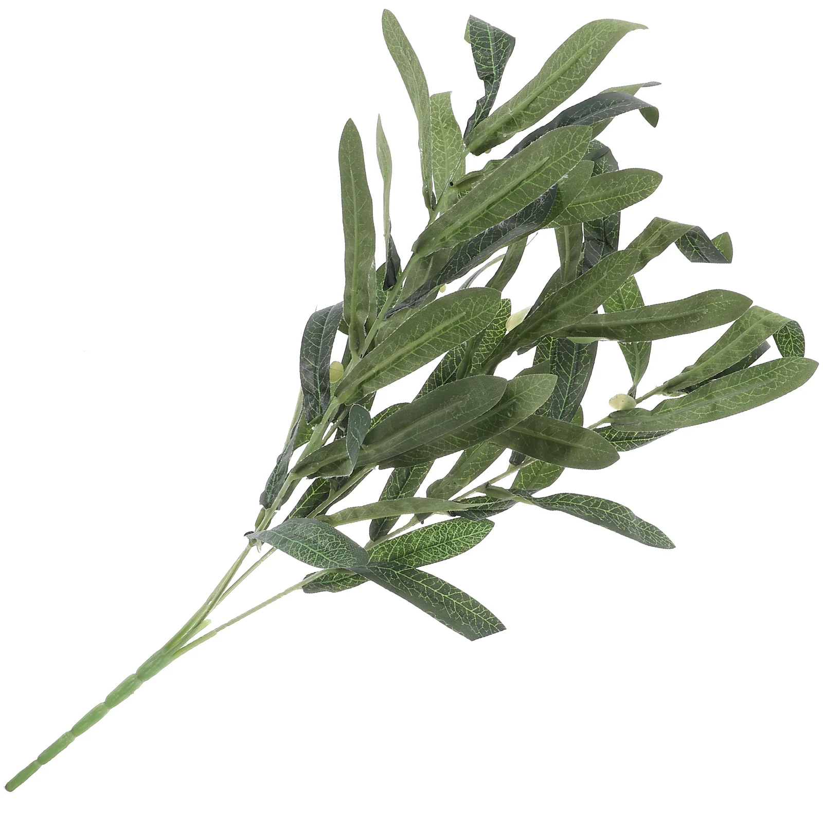 Artificial Olive Branch Lifelike Leaves Photography Props Layout Decor Filler Low Maintenance Decoration Plastic