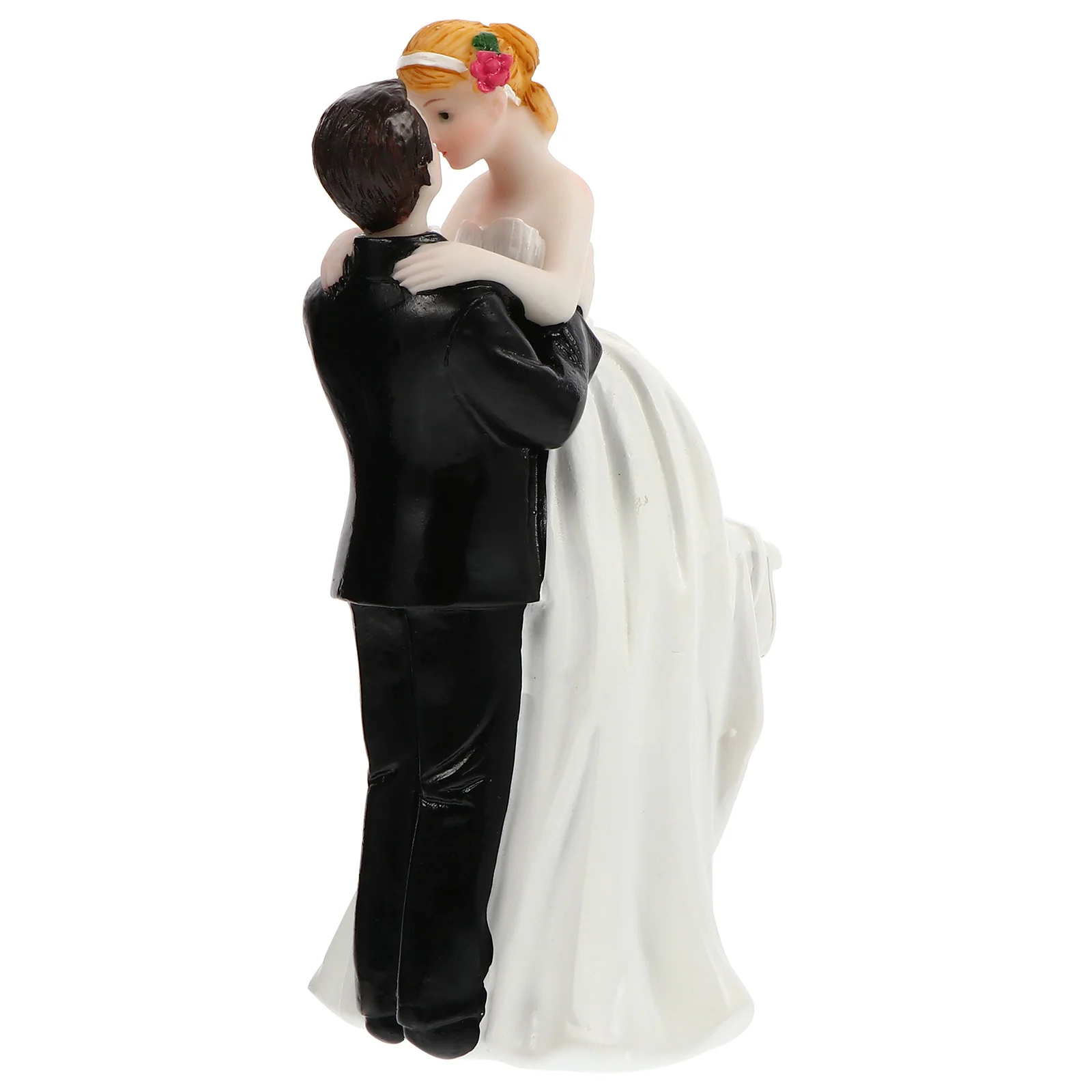 

1Pcs Wedding Cake Decor Resin Topper Bride Groom Ornament Creative Wedding Party Decoration Vivid Hand Painted