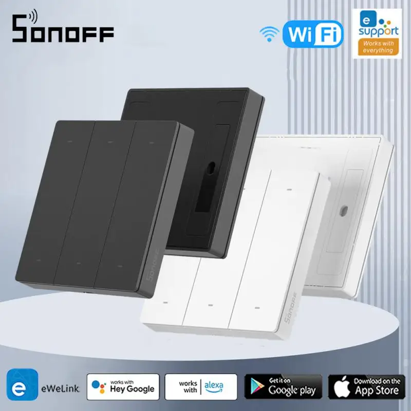 

SONOFF SwitchMan R5 Wireless WiFi Scene Controller 6-Key Wall Switch EWeLink-Remote Control Smart Home With Alexa Google Home