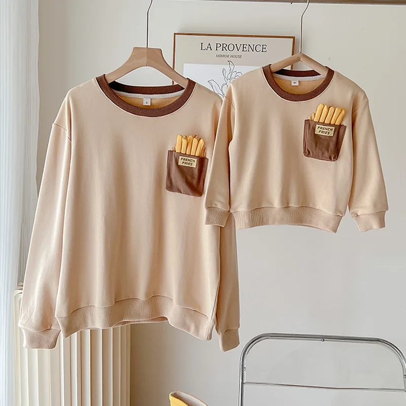 Dad Mom And Baby Same Clothes For The Whole Family Matching Sweatshirt Father Mom And Daughter Son Couple Look Autumn Winter Top