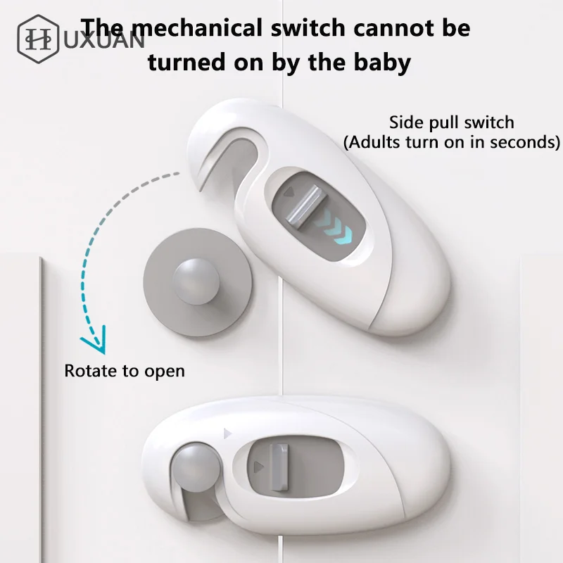 

Home Refrigerator Lock Multi-Function Drawer Locks For Kids Security Protection Baby Anti-Pinch Hand Cabinet Door Buckle