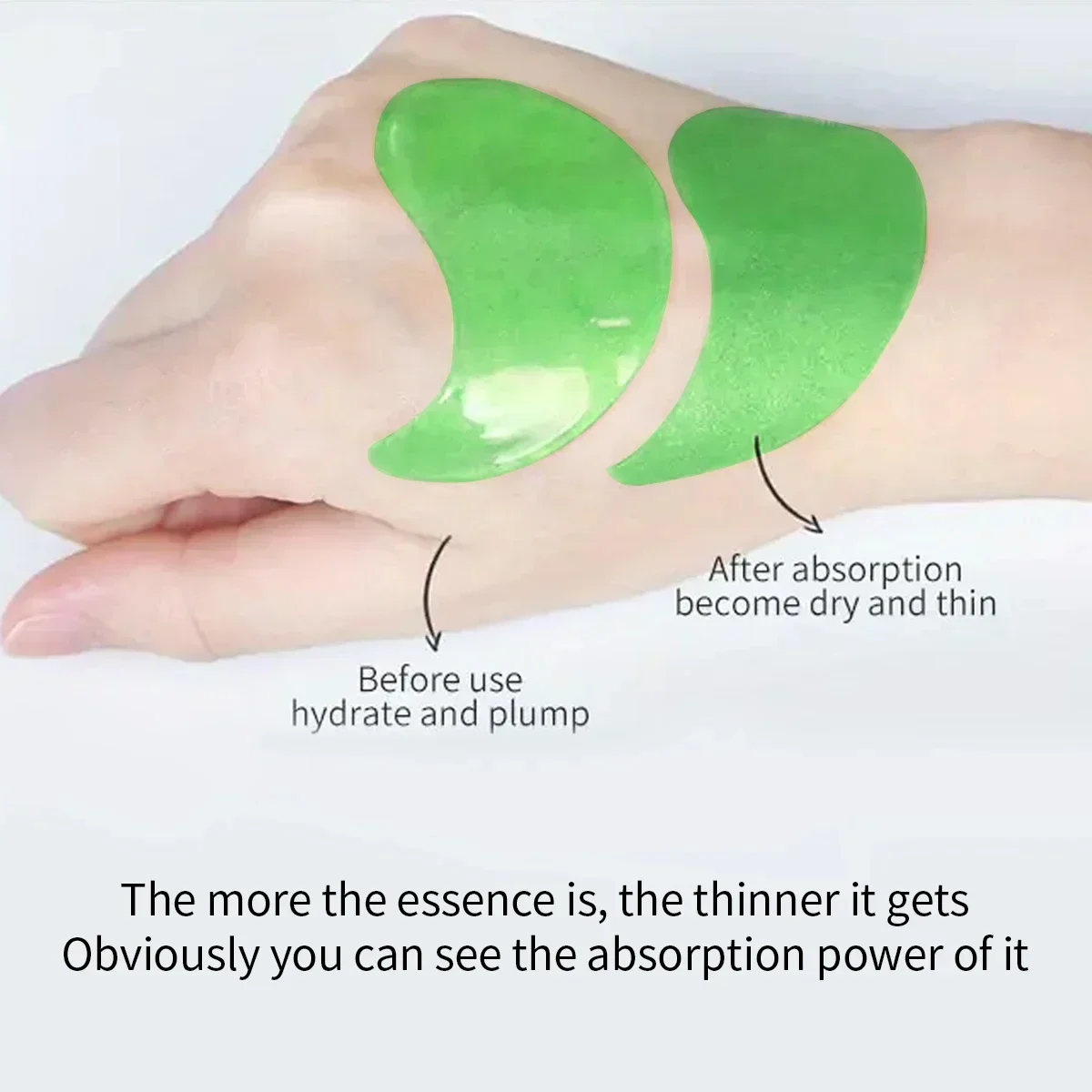 60 قطعة من قناع العين بحمض الهيالورونيك للأعشاب البحرية لإزالة الهالات السوداء من الكولاجين لمنتجات العناية بالوجه