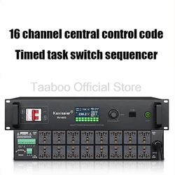 16 Channel RS232 Coder Professional High Power Equipment Supply Controller Independent Timer Switch Filtering Power Sequencer