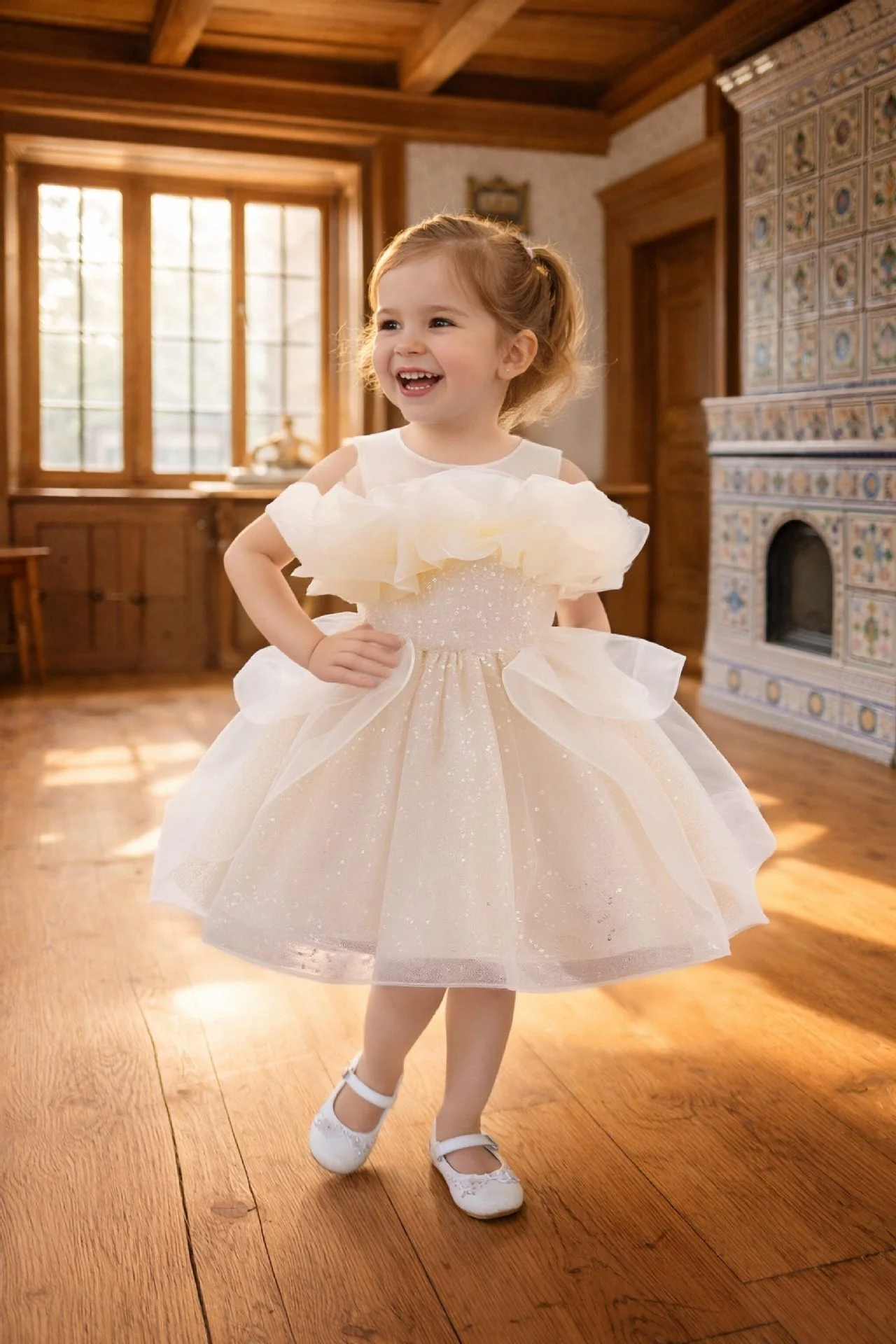 فستان زهور للأطفال الصغار، فست - مراجعة Toddler Girl Tulle Party Dress وسعره