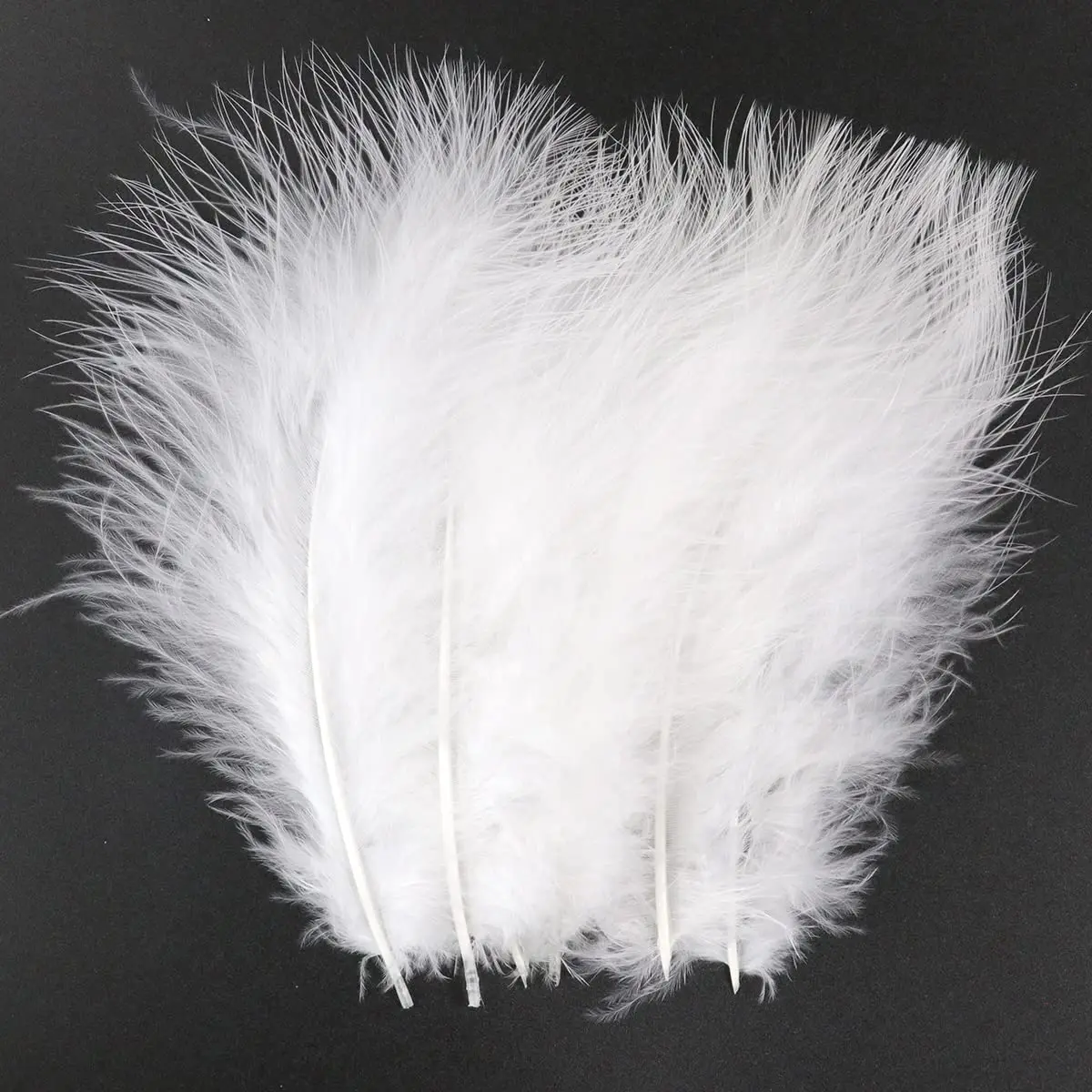 

Turkey Marabou White Feather Natural 4-7inch Fluffy Feathers for Crafts Dreamcatcher Fringe Trim DIY Colored Feathers Decoration