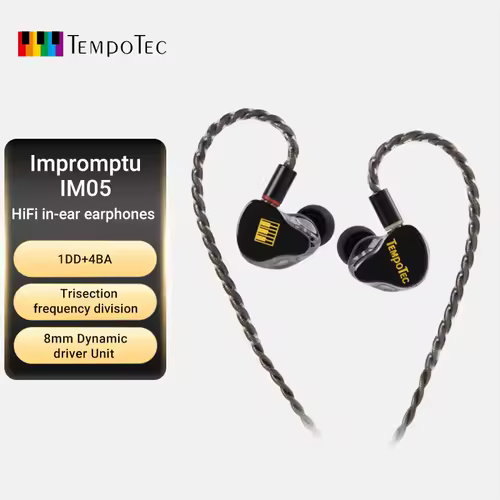TempoTec IM01 Flathead 4.4mm earphones, IM05 3.5mm cable-detachable,0.78mm pin HiFi in-ear earphones 1DD+4BA - Image 2
