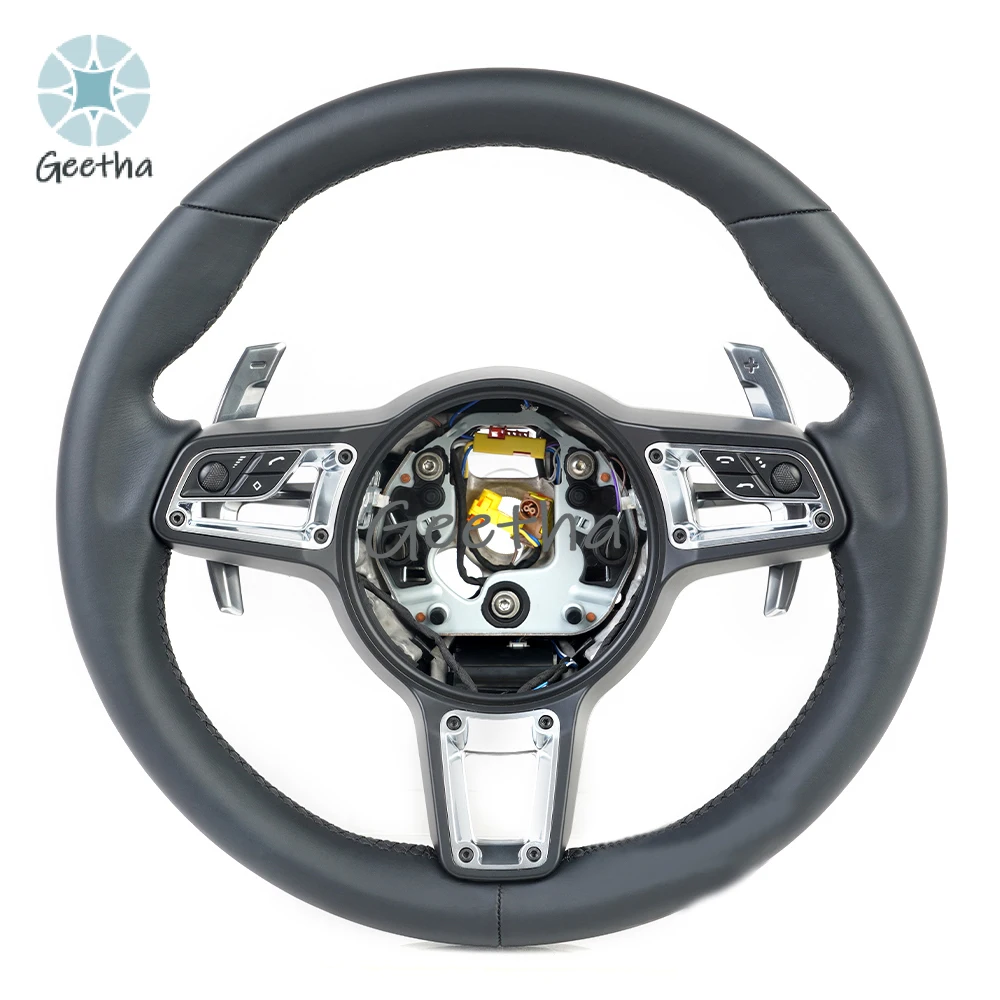 For Upgrade New Complete Leather Steering Wheel Fit for Porsche Panamera Macan Cayenne 918 911 718 970 971 958 Custom Steering W