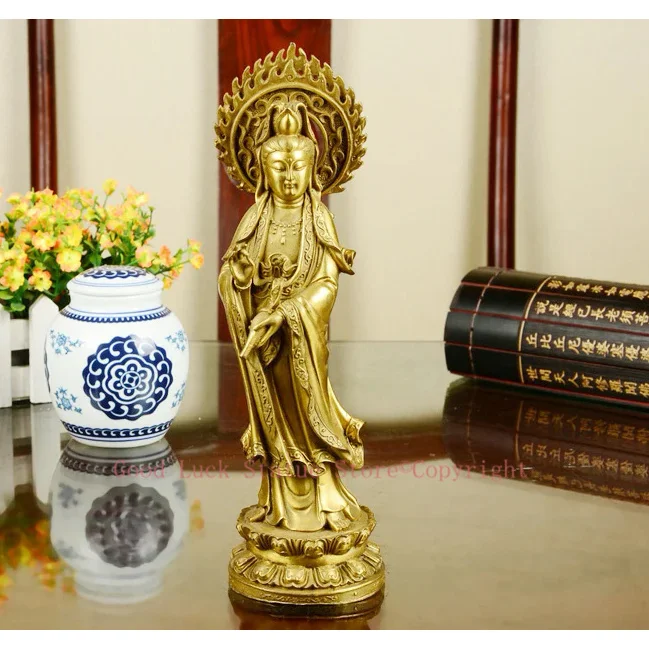 office home efficacious protective Talisman House Protection # Buddhism GUANYIN PUSA  Avalokitesvara  BRASS statue