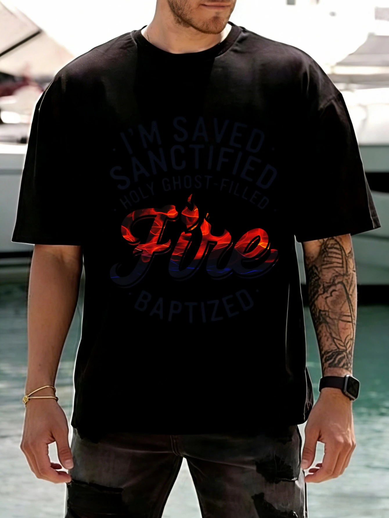 

Мужская хлопковая футболка оверсайз с ярким принтом, в уличном стиле, с коротким рукавом, повседневная, летняя