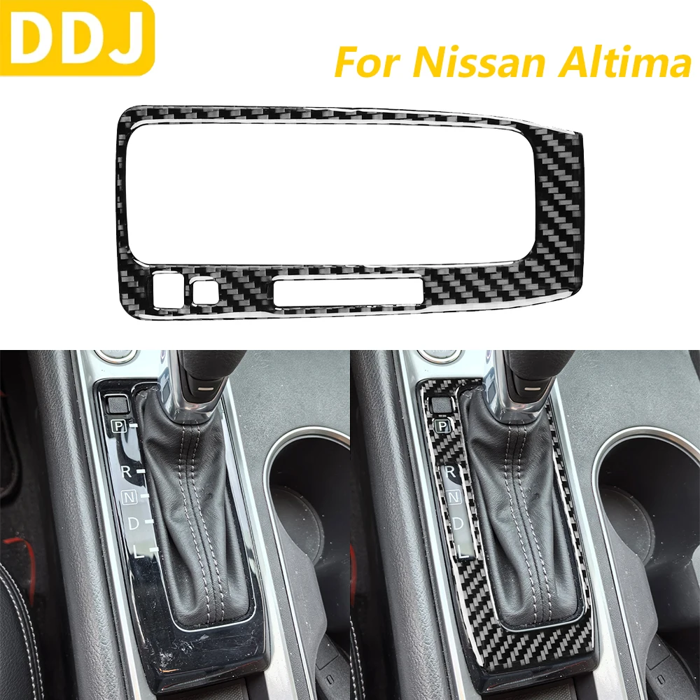 

Для Nissan Altima 2019-2025 углеродное волокно центральная панель управления переключением передач, накладка, автомобильные аксессуары, наклейка для украшения интерьера