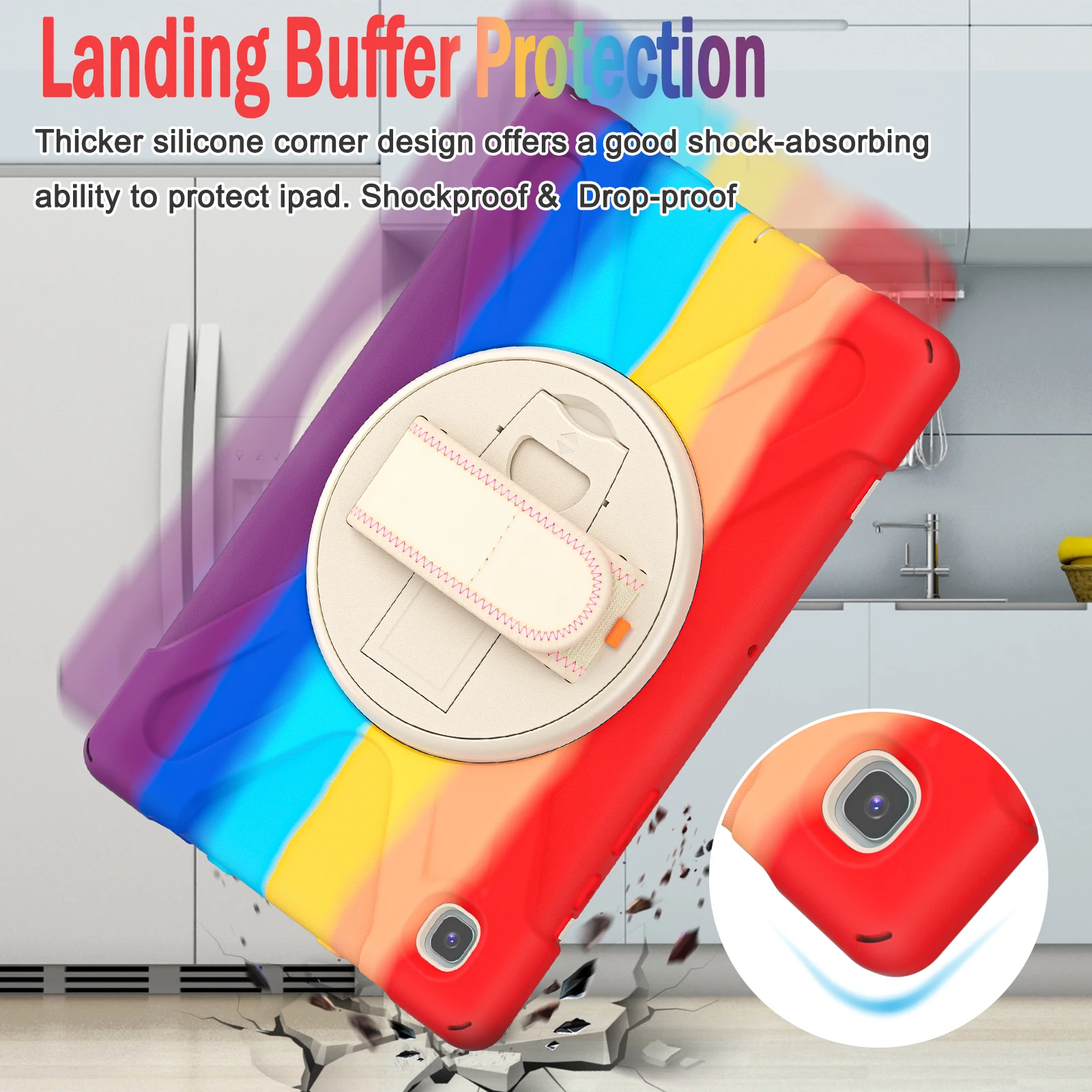 Körper stoß feste Hülle für Samsung A7 10,4 Zoll T500/ 360 ° rotierende Stands chutz bucht für Samsung Galaxy A7 T500/T503