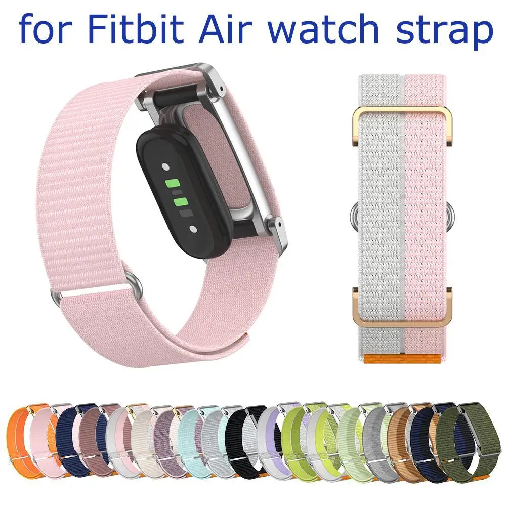 Nylon Strap For Google Fitbit Air Watch Band Ultra Thin Yarn Weave Breathable Adjustable With Protective Case Bracelet Accessory