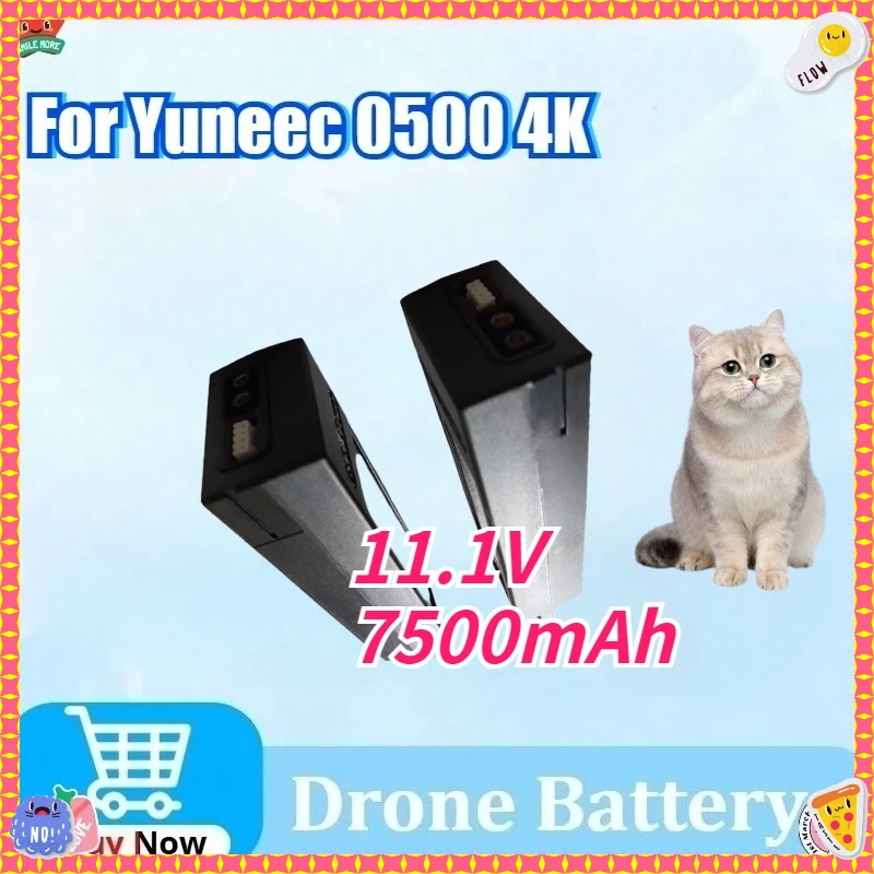

New 11.1V 7500mAh 3S Upgrade Flight Lipo Drone Batterys Replacement for Yuneec Q500/Q500+/Q500 4K/Q500+ PRO 4K RC Quadcopter