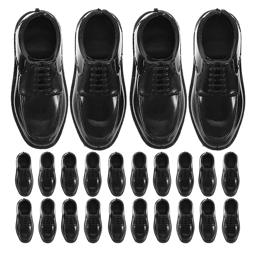 12Pairs Smooth Texture Miniature Shoes 11 Inch 30Cm Elegant Design Easy Dress Up Role Playing Fun Dollhouse Decor