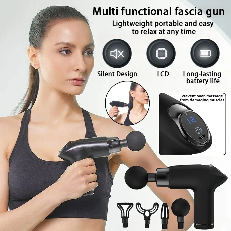 

Многофункциональный мини-ЖК-пистолет для фасции, женский небольшой вибрационный массажер, вибрационный пистолет для расслабления мышц, мембранный пистолет для шеи, массажер