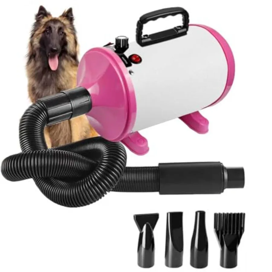 

Профессиональный высокоскоростной фен для груминга собак с регулируемой температурой и скоростью, 4 насадки