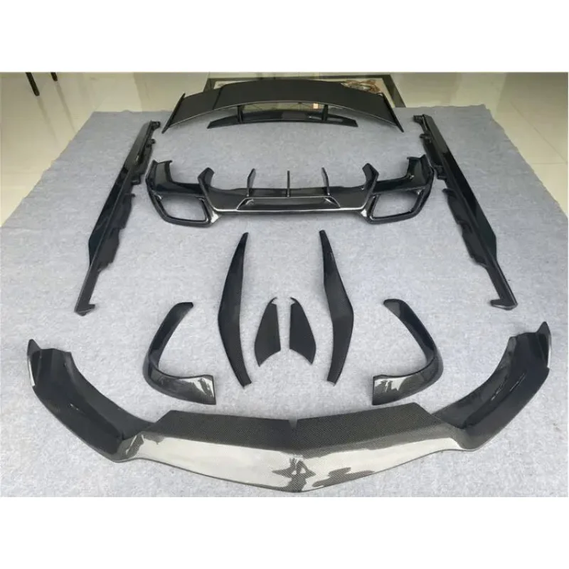 

Body Kit For Mercedes-Benz AMG GT GTC GTS 2015-2019 Real Carbon Fiber Front Bumper Lip Rear Diffuser Side Skirt Spoiler
