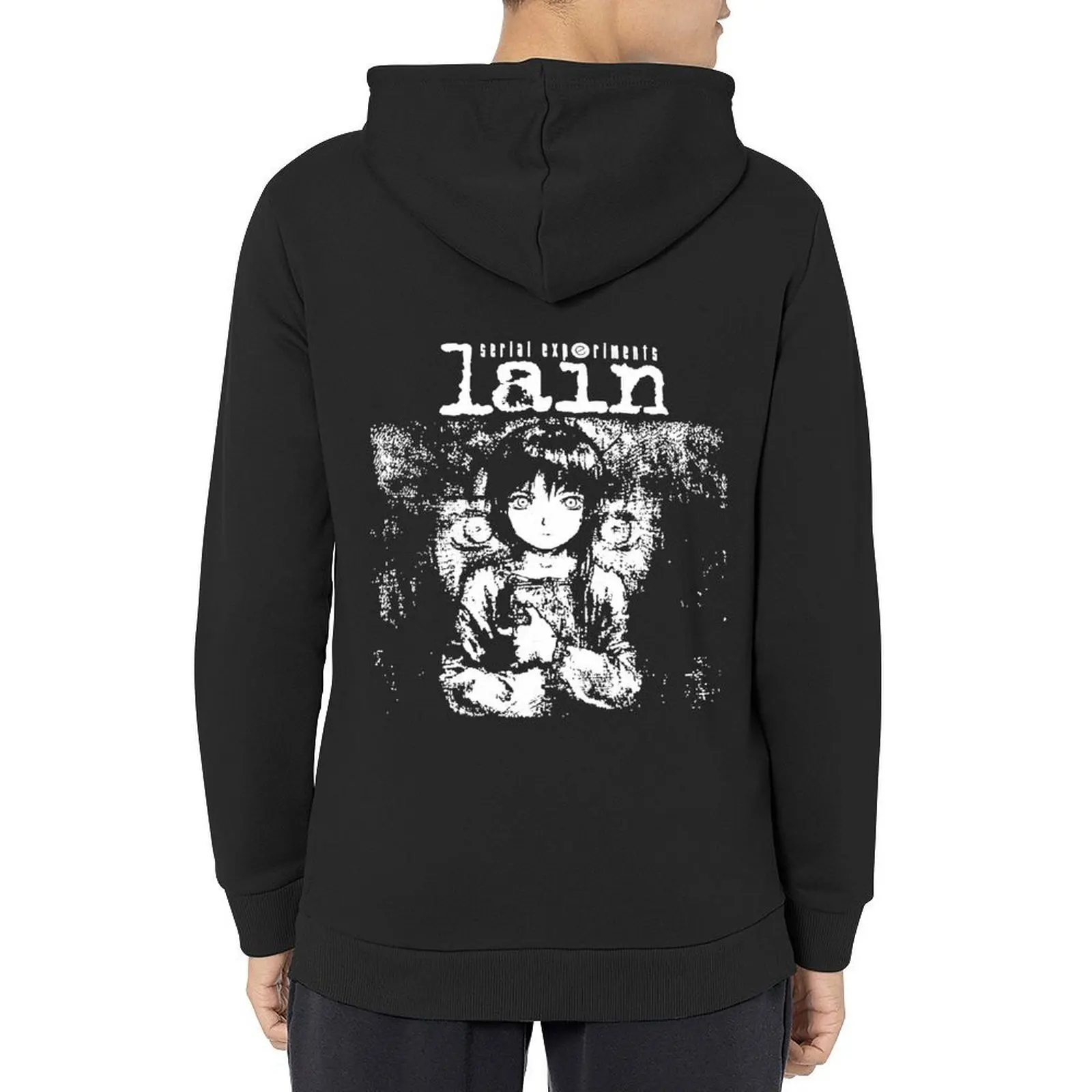 

Serial Experiments Lain Hoodie men's winter sweater japanese style male clothes anime clothing mens hoodies