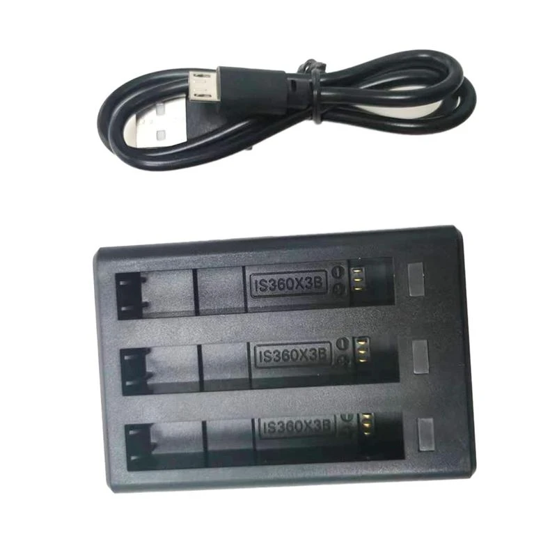 3 فتحات/شاحن مزدوج شاحن بطارية Batteies شحن/ل إنستا 360 واحد X3 شاحن بطارية Insta360 أم X3 بانورامية اكسسوارات