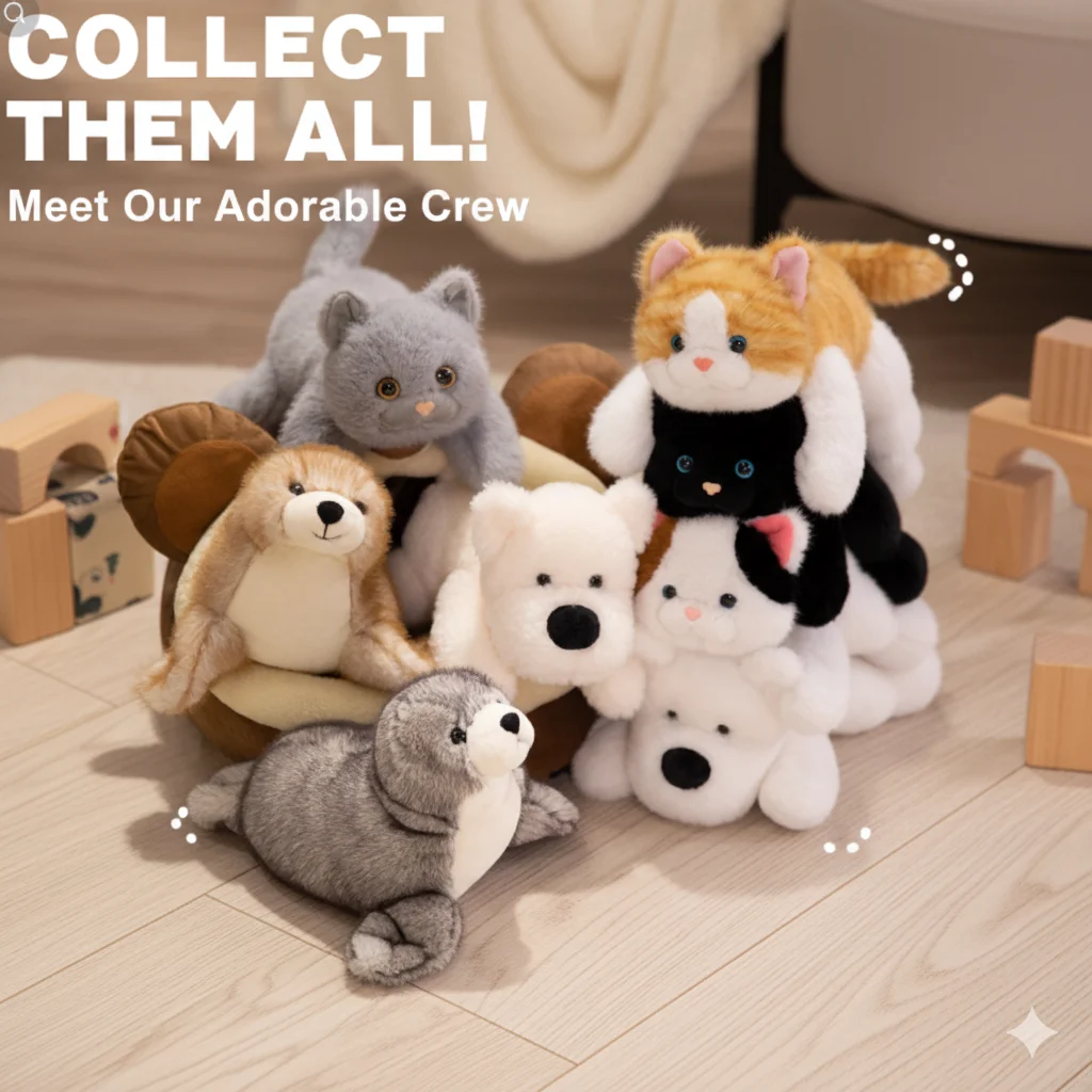 Cute 30CM Plush Seal Toy  Ocean Animal Stuffed Doll For Children, Gifts, Marine Museum Souvenir